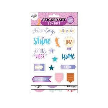 Colour Feeling sticker set, 3 sheets