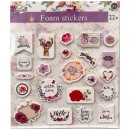Colour Flowers foam sticker 22 pieces