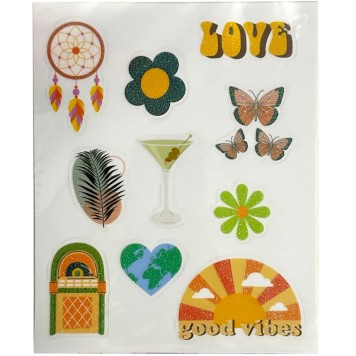 Colour Joke glitter sticker set 3 sheets