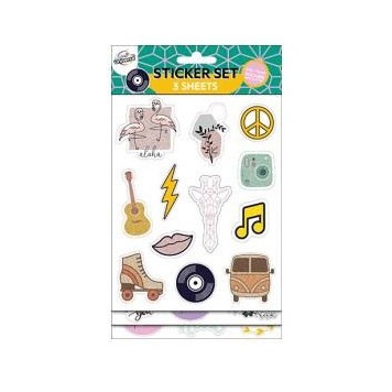 Colour Joke glitter sticker set 3 sheets