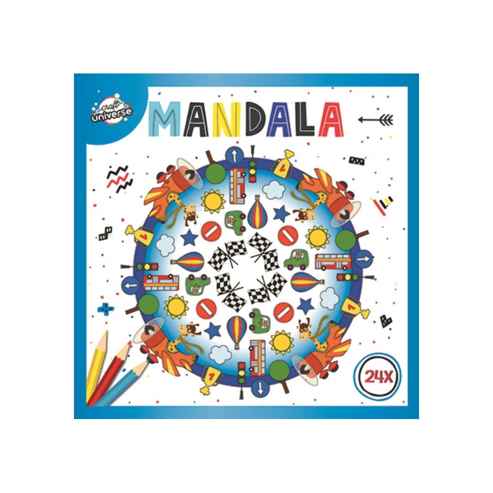 Colour Mandala Race coloring book 24 pages