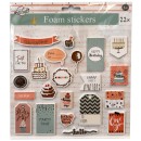 Colour Party Time sponge sticker set of 22