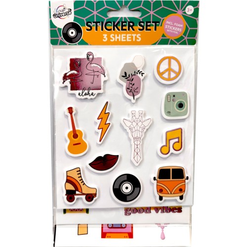 Colour Travel sticker set 3 sheets