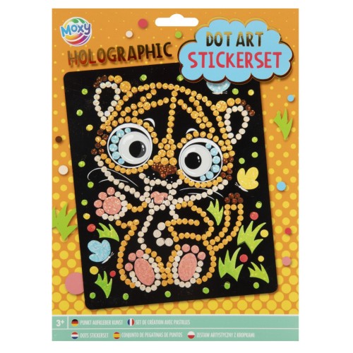 Animals Moxy Tiger hologram sticker set
