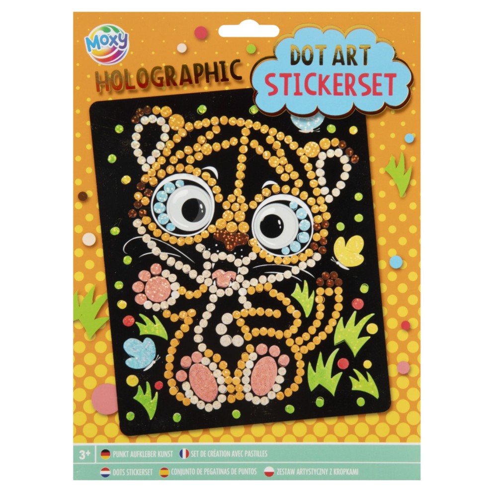 Animals Moxy Tiger hologram sticker set