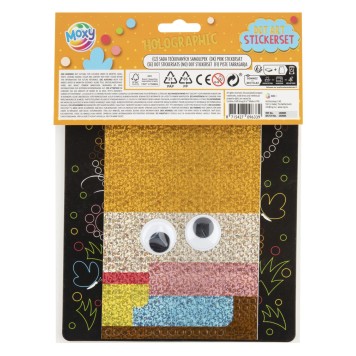 Animals Moxy Tiger hologram sticker set