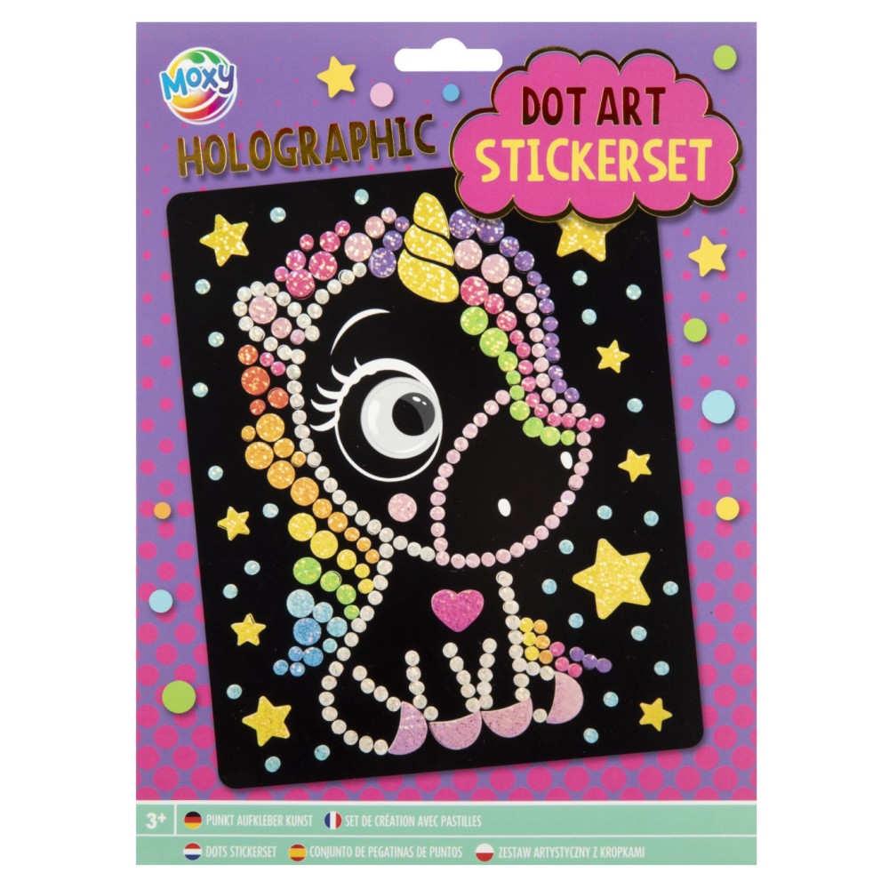 Unicorn Moxy hologram sticker set