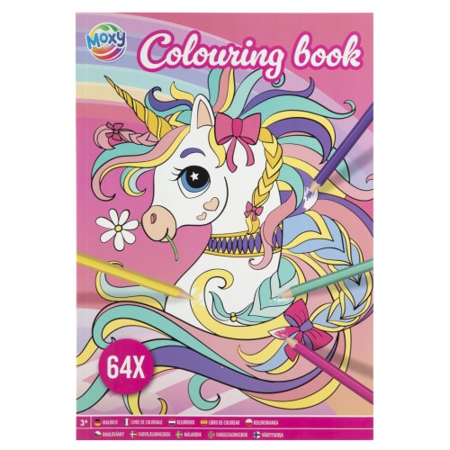 Unicorn Moxy 64-page coloring book