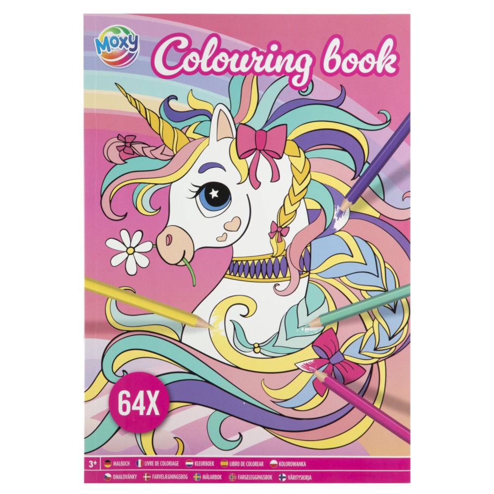 Unicorn Moxy 64-page coloring book