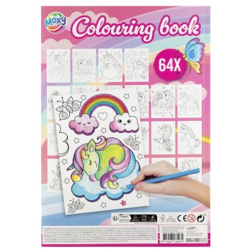 Unicorn Moxy 64-page coloring book