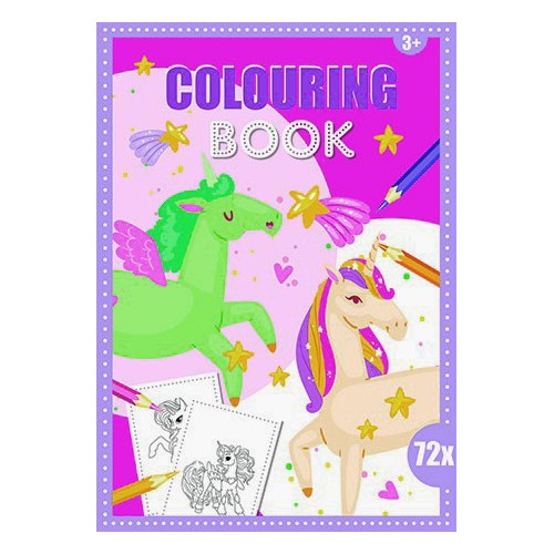 Unicorn coloring book 72 pages