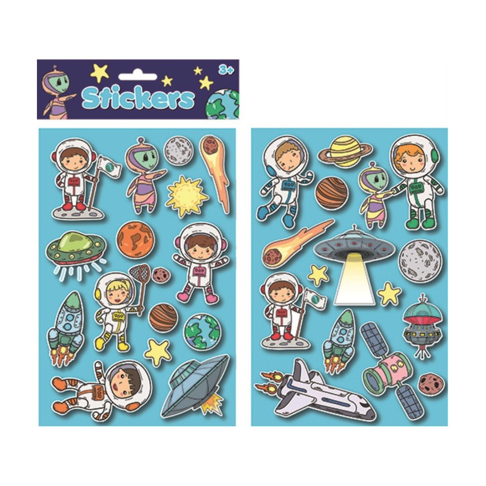 Space puffy sticker set