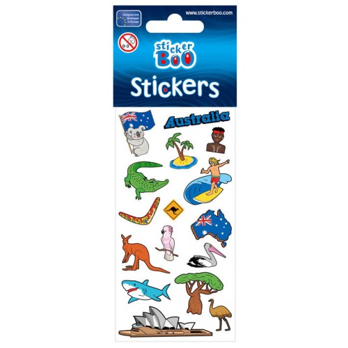 Travel Australia sticker set