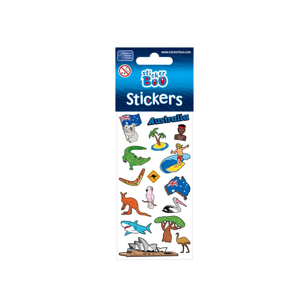 Travel Australia sticker set