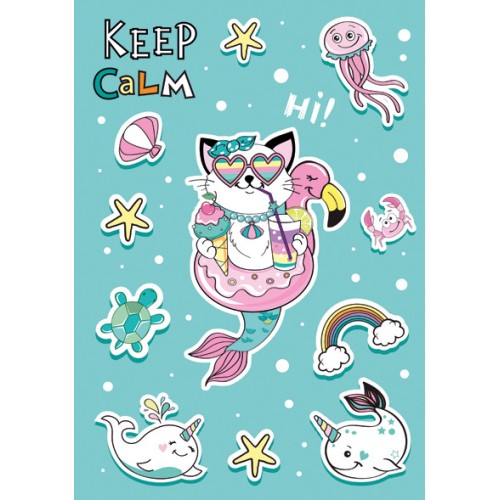 Animals Cat Vibes Folder with Elastic A4