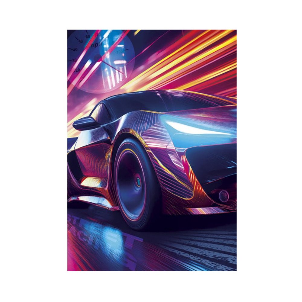 Vehicle Street Racing Car A/4 folder with elastic band