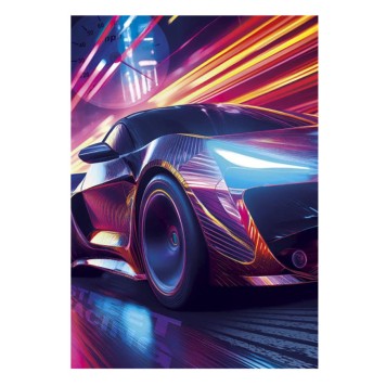 Vehicle Street Racing Car A/4 folder with elastic band