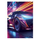 Vehicle Street Racing Car A/4 folder with elastic band