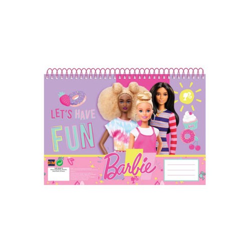 Barbie Happy Thoughts A/4 spiral sketchbook, 30 sheets