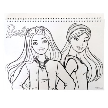 Barbie Paints A/4 spiral sketchbook with 40 pages and stickers