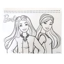 Barbie Paints A/4 spiral sketchbook with 40 pages and stickers