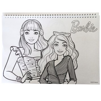 Barbie Paints A/4 spiral sketchbook with 40 pages and stickers