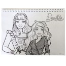 Barbie Paints A/4 spiral sketchbook with 40 pages and stickers