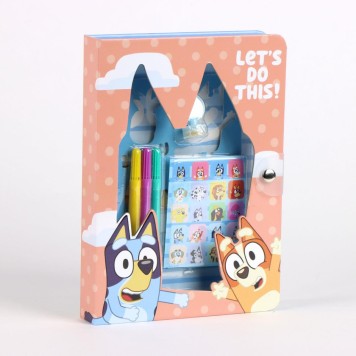 Bluey Let's Do coloring booklet set with template