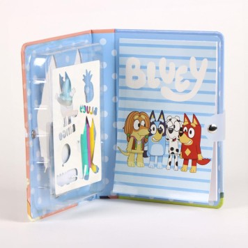 Bluey Let's Do coloring booklet set with template