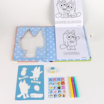 Bluey Let's Do coloring booklet set with template