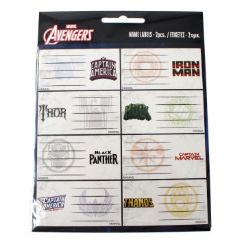 Avengers Heroes notebook label, pack of 16