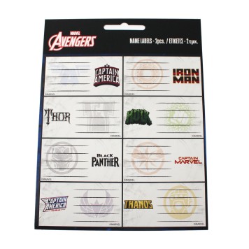 Avengers Heroes notebook label, pack of 16