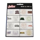 Avengers Heroes notebook label, pack of 16