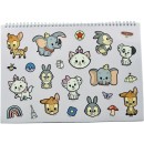 Disney Animals Classic A/4 Spiral Sketchbook with 40 Sheets and Stickers