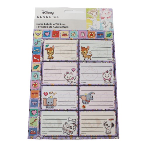 Disney Classics Babies notebook label with sticker, pack of 16
