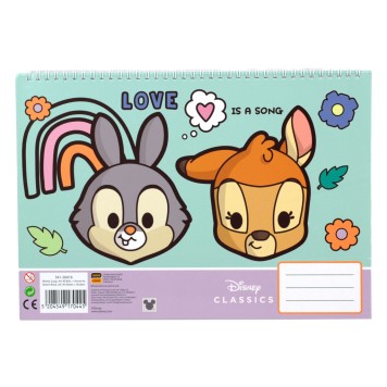 Disney Animals Love A/4 Spiral Sketchbook with 40 Sheets and Stickers