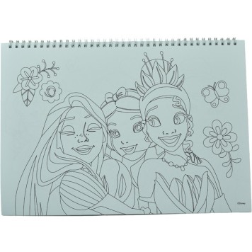 Disney Princess Spring A/4 spiral sketchbook with 40 sheets and stickers