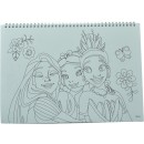 Disney Princess Spring A/4 spiral sketchbook with 40 sheets and stickers