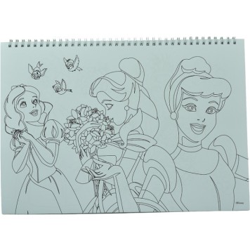 Disney Princess Spring A/4 spiral sketchbook with 40 sheets and stickers