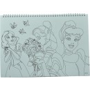 Disney Princess Spring A/4 spiral sketchbook with 40 sheets and stickers