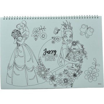 Disney Princess Spring A/4 spiral sketchbook with 40 sheets and stickers