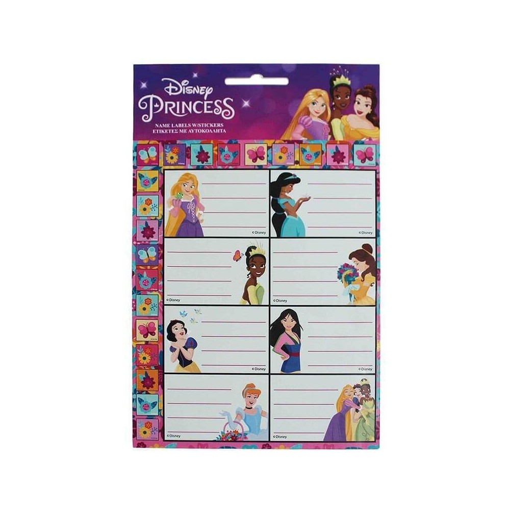 Disney Princess notebook label with stickers 16 pcs