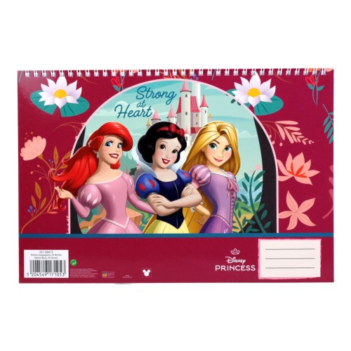 Disney Princess Strong A/4 spiral sketchbook, 30 sheets