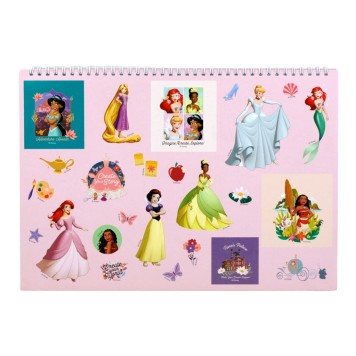 Disney Princess Your World A/4 spiral sketchbook with 40 sheets and stickers