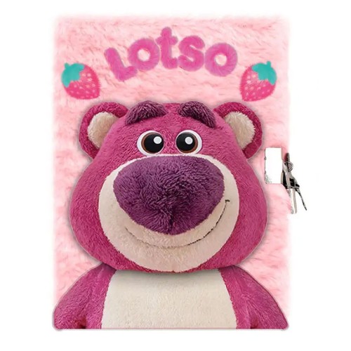 Disney Toy Story Lotso Strawberry 3D Plush A5 Lock Diary
