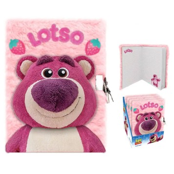 Disney Toy Story Lotso Strawberry 3D Plush A5 Lock Diary