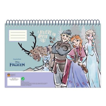 Disney Frozen Adventure A4 Spiral Sketchbook 30 Sheets