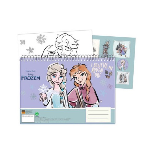 Disney Frozen Adventure A/4 spiral sketchbook with 40 pages and stickers