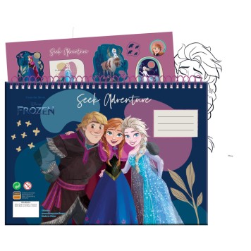 Disney Frozen Explore A/4 spiral sketchbook with 40 sheets and stickers