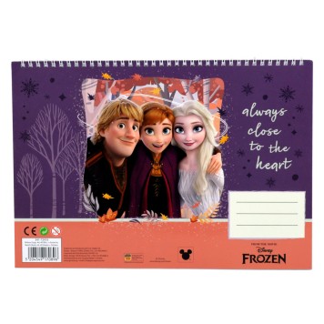 Disney Frozen Heart A/4 spiral sketchbook with 40 pages and stickers